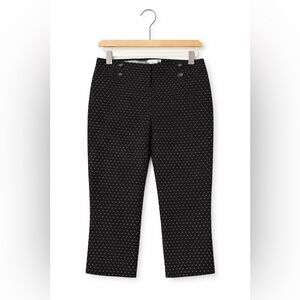 Polka Dot Blouse Black White Stretch Top 89th + Madison XLTG